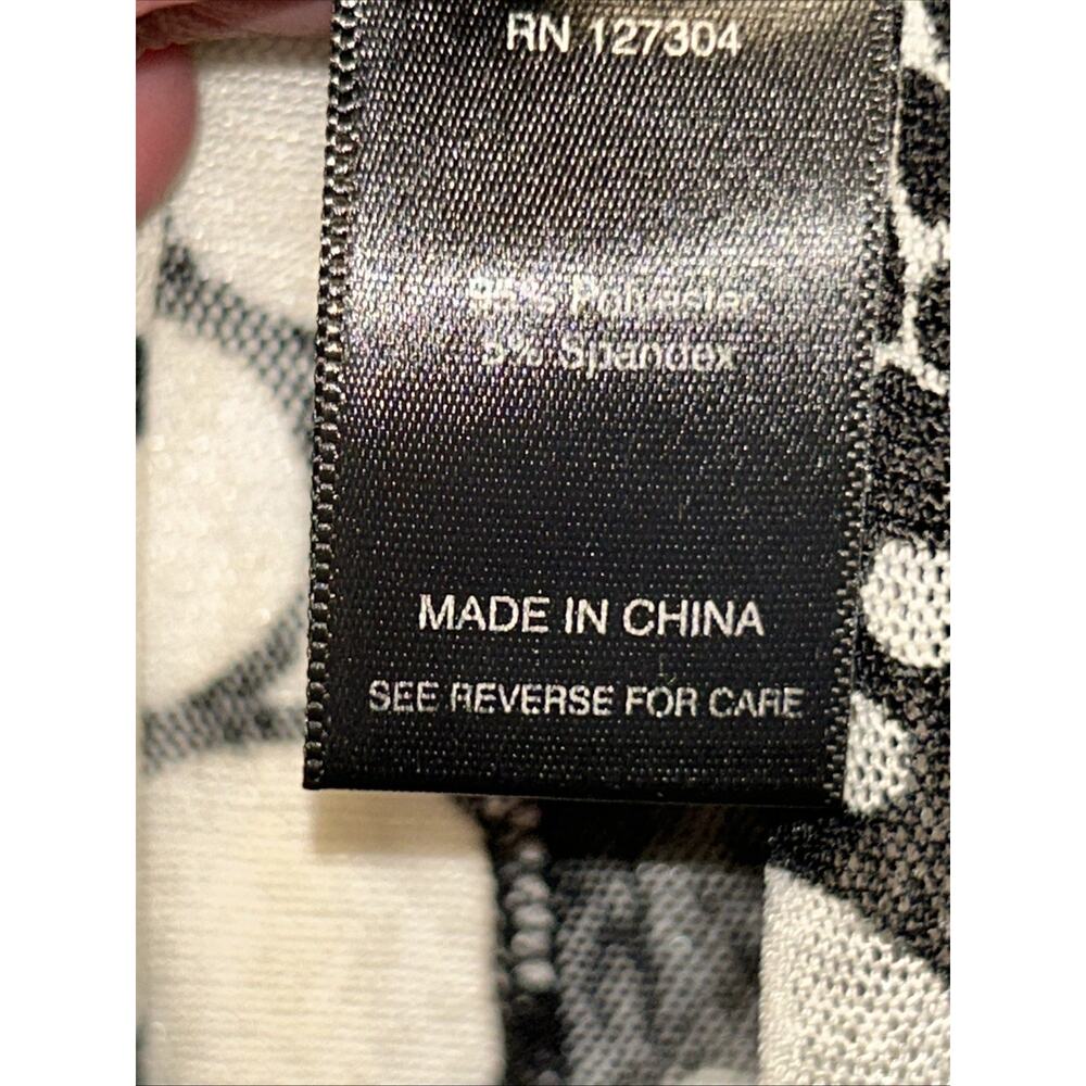 Ali Miles Cardigan Womens Plus 3X Black White Sheer Mesh Sweater Lightweight - Picture 6 of 13